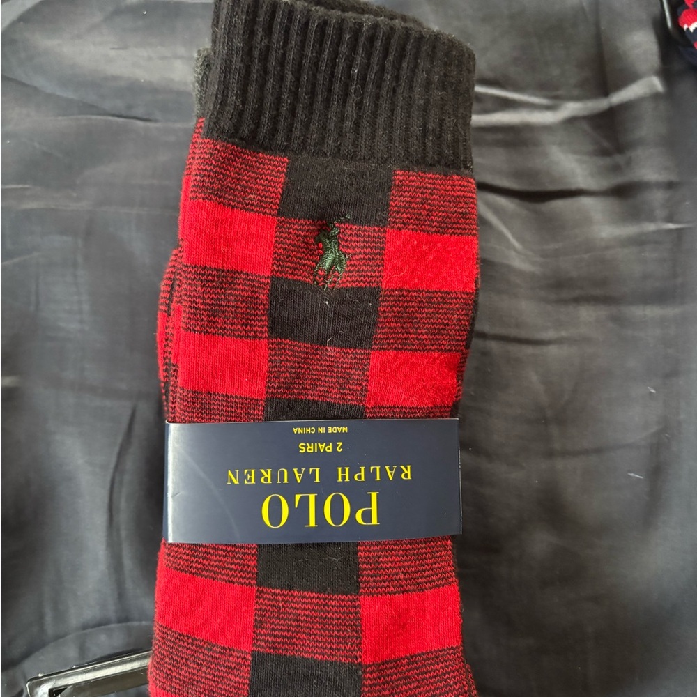 Polo by Ralph Lauren Casual Red and Black Socks